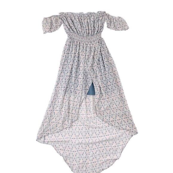 Mason & Belle Babydoll Off The Shoulder High/Low Dress XS Balletcore Cottage - Picture 1 of 9